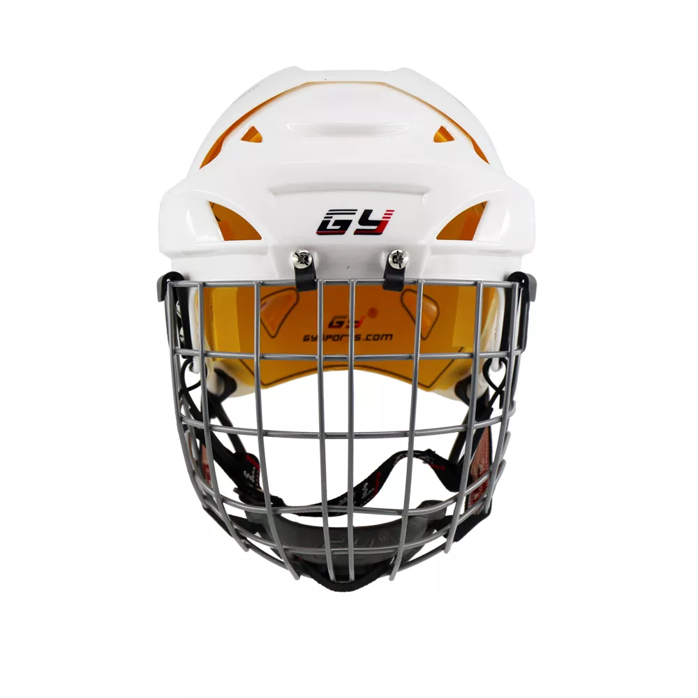 Casco de jugador de hockey para cabeza redonda